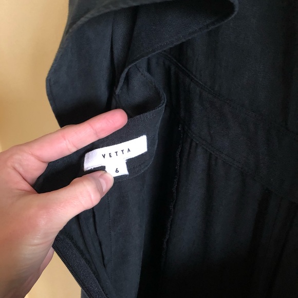 Vetta Capsule Apron Jumpsuit in Washed Black - Picture 9 of 16